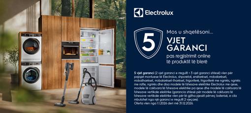 Përfito 3 vite garancion shtesë në modelet e përzgjedhura të fshesave Electrolux!
